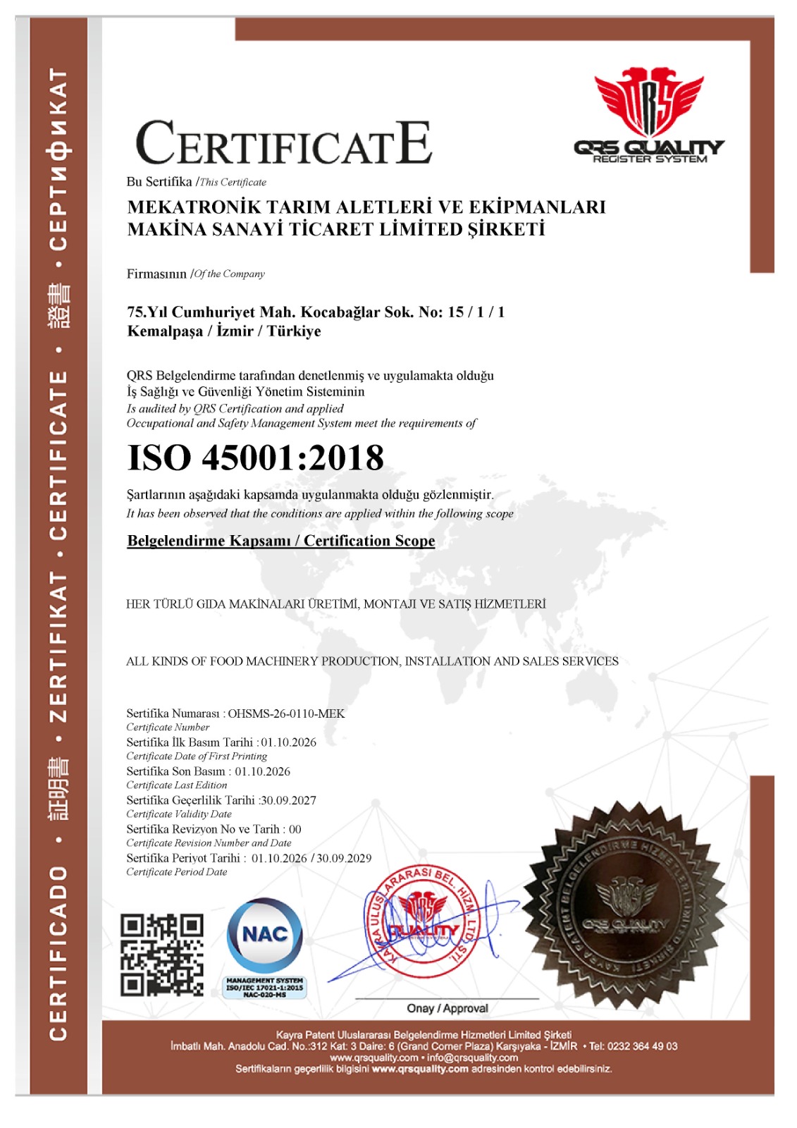 ISO 45001:2018 hujjatining skan nusxasi